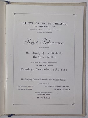 Lot 359 - 1963 THE BEATLES - ROYAL VARIETY PERFORMANCE PROGRAMME.