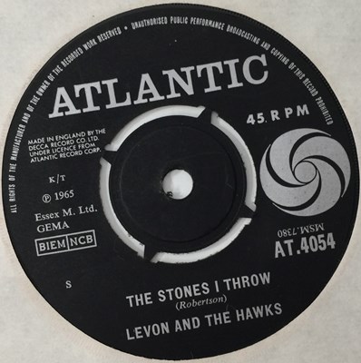 Lot 63 - LEVON AND THE HAWKS - THE STONES I THROW/ HE DON'T LOVE YOU 7" (UK ATLANTIC - AT.4054)