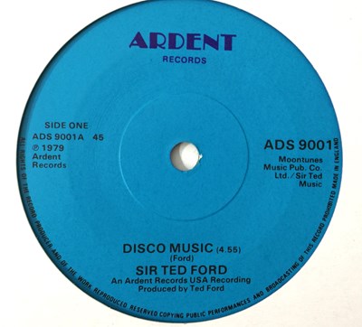 Lot 129 - SIR TED FORD - DISCO MUSIC/ I'VE GOT A GOAL 7" (DISCO - UK ARDENT - ADS 9001)