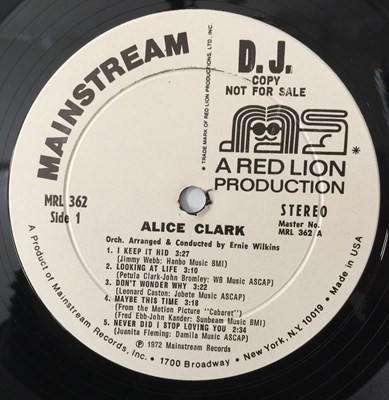 Lot 204 - ALICE CLARK - S/T LP (US PROMO - MAINSTREAM -