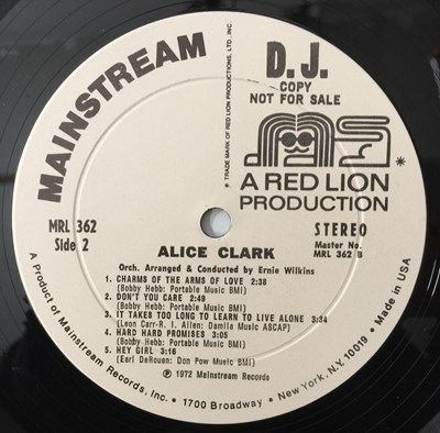 Lot 204 - ALICE CLARK - S/T LP (US PROMO - MAINSTREAM - MRL 362)