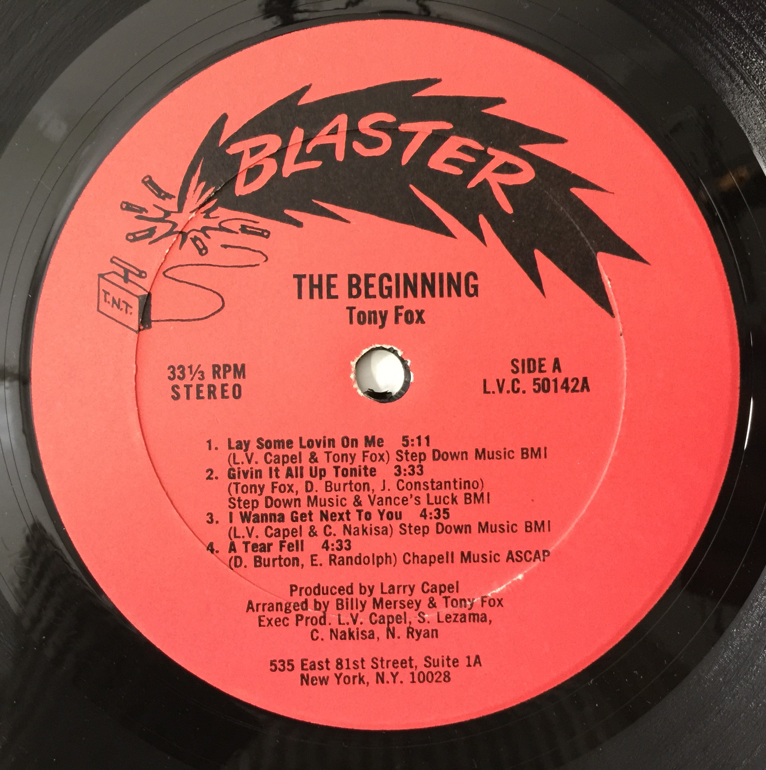 Lot 205 - TONY FOX - THE BEGINNING LP (US SOUL OG -