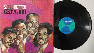 Lot 206 - THE SILHOUETTES - THE ORIGINAL AND NEW '58/'68 SILHOUETTES: GET A JOB LP (US DOO-WOP - GOODWAY - BLP-100)