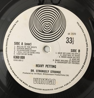 Lot 314 - DR. STRANGELY STRANGE - HEAVY PETTING LP (ORIGINAL UK VERTIGO SWIRL COPY - 6360 009)