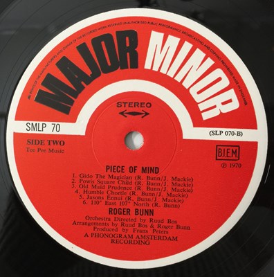 Lot 350 - ROGER BUNN - PIECE OF MIND LP (UK ACID-FOLK - MAJOR MINOR - SMLP 70)