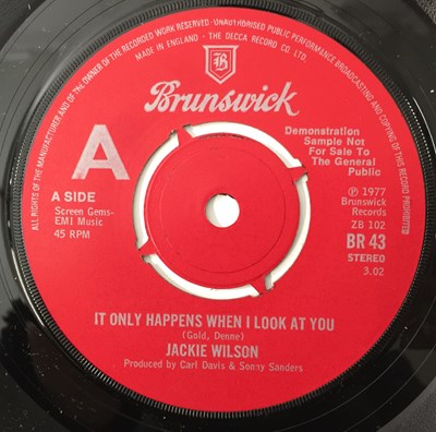 Lot 236 - JACKIE WILSON - IT ONLY HAPPENS WHEN I LOOK AT YOU 7" (PROMO - BRUNSWICK BR 43)