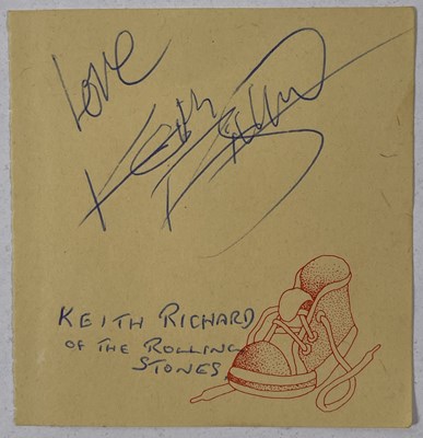 Lot 349 - KEITH RICHARDS - SIGNED PAGE.