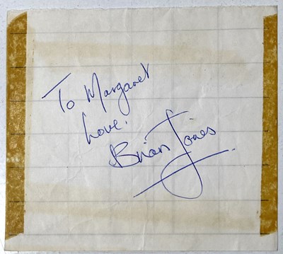 Lot 117 - THE ROLLING STONES INTEREST - A BRIAN JONES AUTOGRAPH.