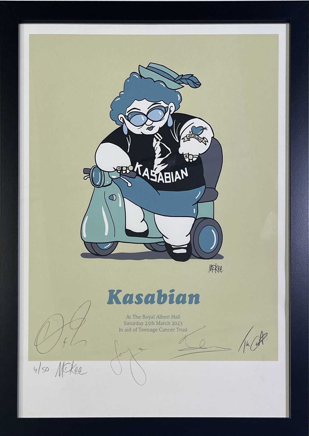 Lot 35 - PETE MCKEE (1966-) - KASABIAN SIGNED LIMITED EDITION PRINT.