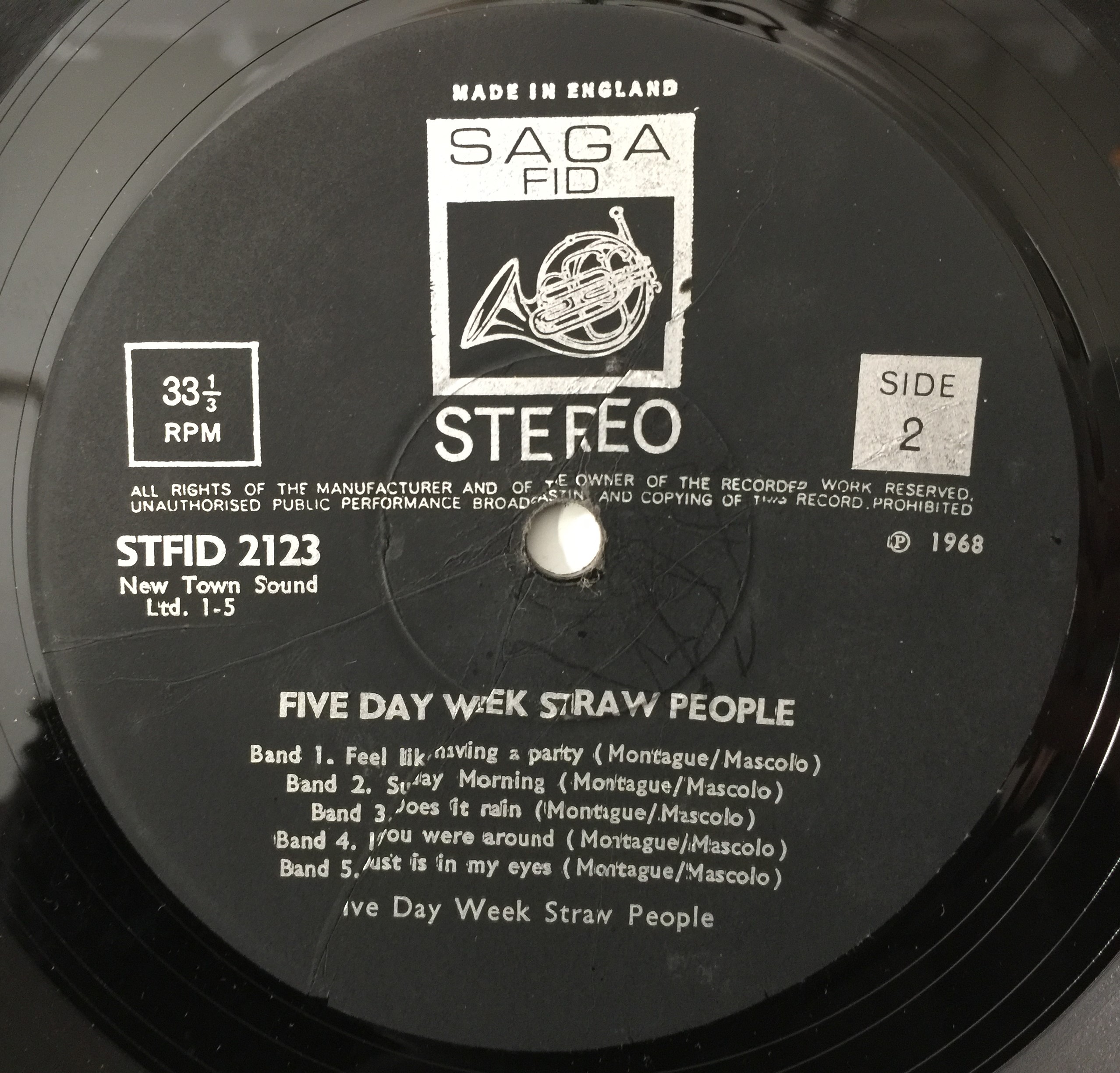Lot 386 THE FIVE DAY WEEK STRAW PEOPLE LP PSYCH Lot 386 the five day week straw people lp psych