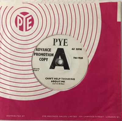 Lot 30 - DAVID BOWIE WITH THE LOWER THIRD - CAN'T HELP THINKING ABOUT ME 7" (UK PROMO - PYE 7N 17020)