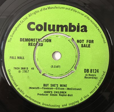 Lot 31 - JOHN'S CHILDREN - JUST WHAT YOU WANT - JUST WHAT YOU'LL GET 7" (UK PROMO - COLUMBIA - DB 8124)