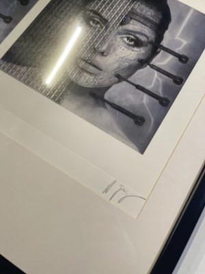 Lot 258 - DEBBIE HARRY - A PRINT SIGNED BY DEBBIE HARRY AND H.R. GIGER.