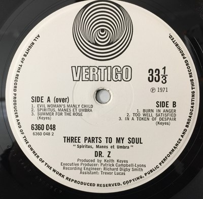 Lot 40 - DR Z. - THREE PARTS TO MY SOUL... (ORIGINAL UK COPY - VERTIGO SWIRL 6360 048)