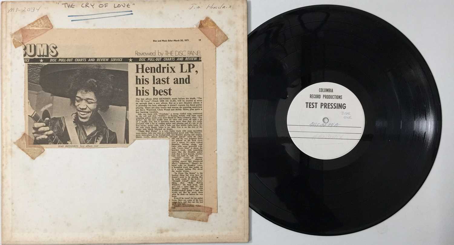 Lot 47 - JIMI HENDRIX - THE CRY OF LOVE LP (US TEST