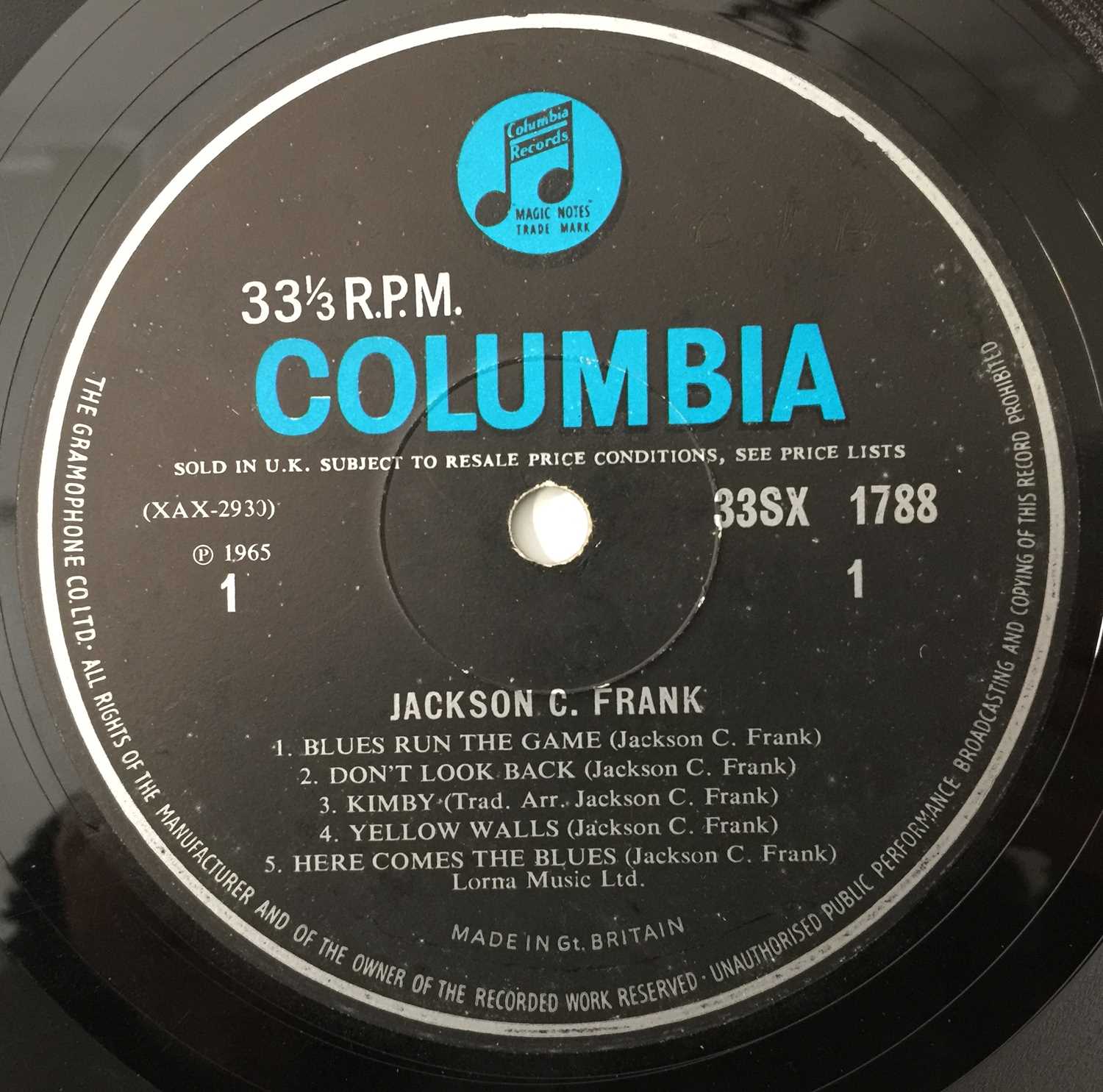 Lot 390 JACKSON C. FRANK JACKSON C. FRANK LP