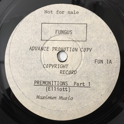 Lot 53 - FUNGUS - PREMONITIONS LP (UK PROMO - MAXIMUM MUSIC - FUN 1)