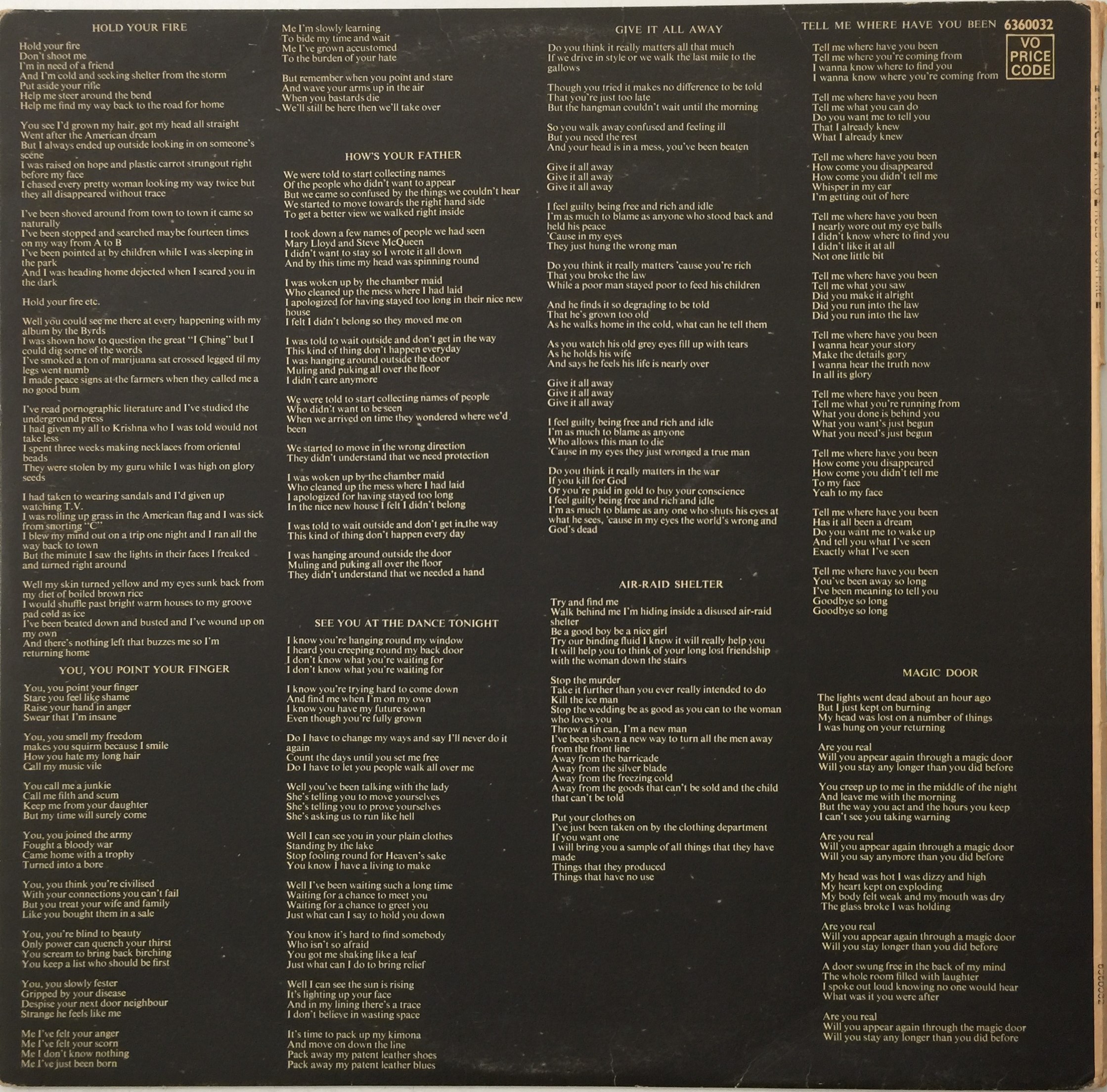 オリジナル Patto LP Hold Your Fire UK Vertigo Patto – Hold Your Fire | Releases | Discogs