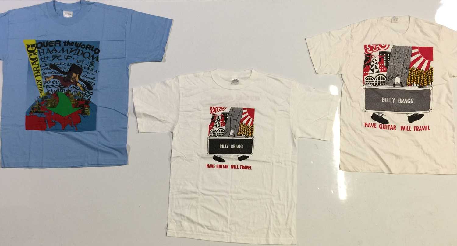 Lot 309 - BILLY BRAGG T-SHIRTS AND HAT