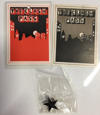 Lot 315 - THE CLASH - 16 TONS TOUR `T-SHIRT, BADGE & PASSES