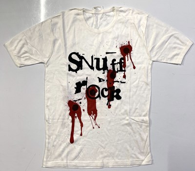 Lot 317 - ALBERTO Y LOST TRIOS PARANOIAS - SNUFF ROCK T-SHIRT, BOOK, BADGE & STICKERS.