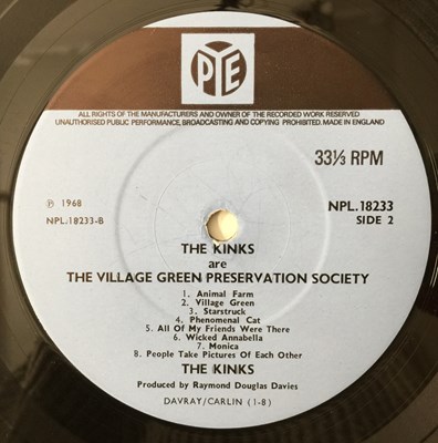 Lot 679 - THE KINKS - THE VILLAGE GREEN PRESERVATION SOCIETY LP (UK MONO OG - PYE - NPL.18233)