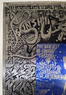 Lot 148 - MARTIN SHARP - BIG O - DONOVAN SILVER FOIL POSTER.