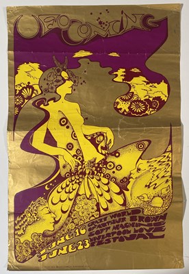 Lot 149 - HAPSHASH AND THE COLOURED COAT POSTER - UFO COMING - ARTHUR BROWN / SOFT MACHINE.