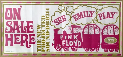 Lot 106 - PINK FLOYD INTEREST - AN ORIGINAL 'SEE EMILY PLAY' PROMOTIONAL BANNER POSTER.