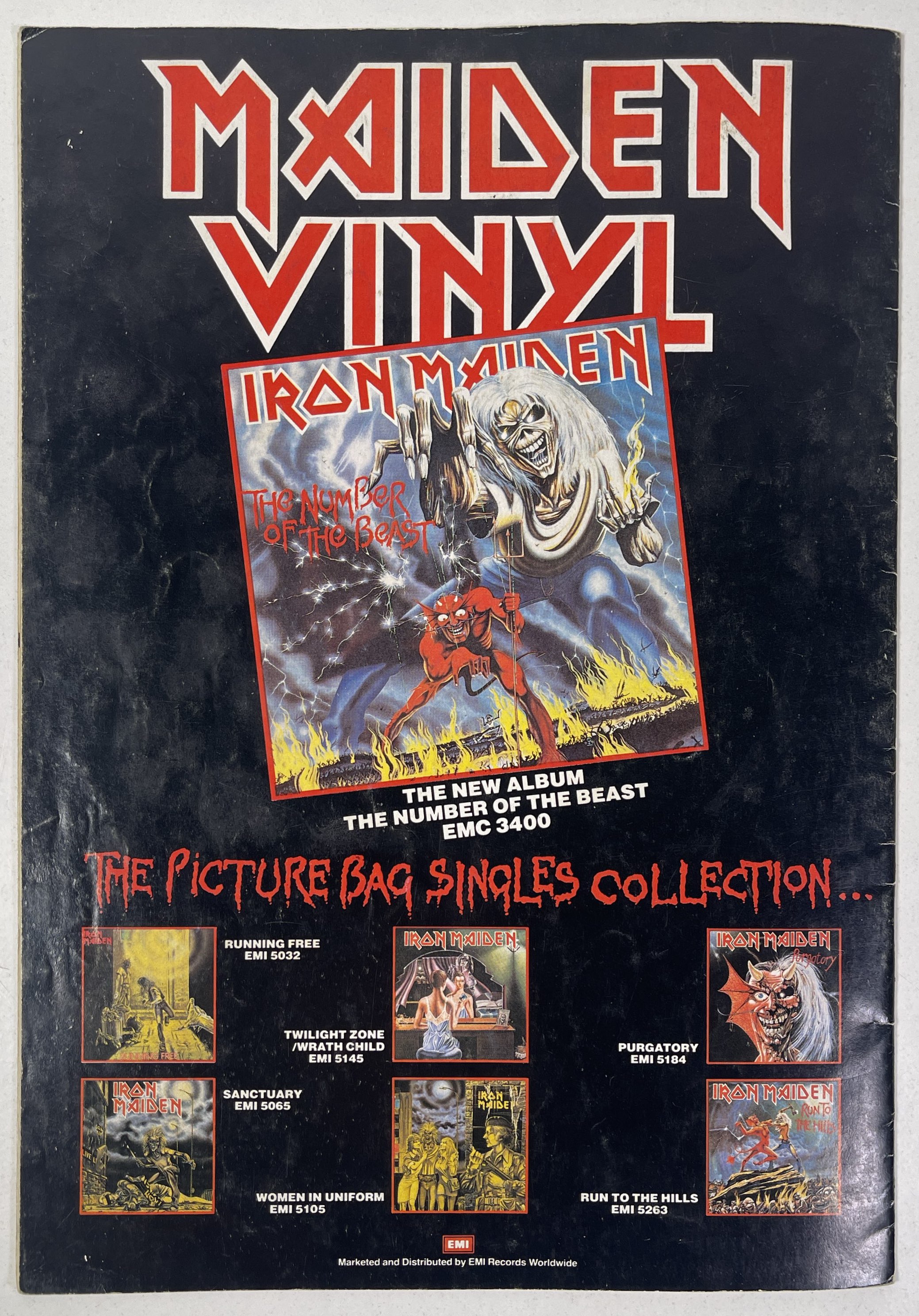 Lot 91 - IRON MAIDEN - A FULLY SIGNED TOUR PROGRAMME.