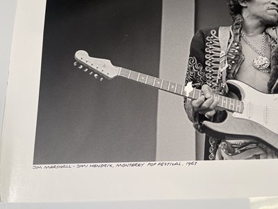 Lot 393 - JIMI HENDRIX - JIM MARSHALL - MONTEREY POP FESTIVAL 1967 - PHOTO PRINT FROM ORIGINAL NEGATIVE.