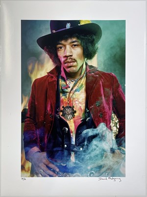 Lot 146 - JIMI HENDRIX - SIGNED LIMITED PHOTO PRINT BY DAVID MONTGOMERY.