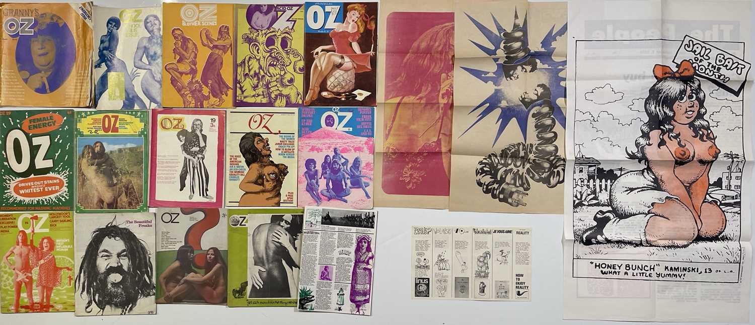 Lot 33 - OZ MAGAZINE - 14 ISSUES /  POSTERS.