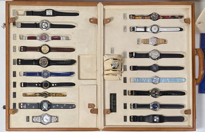 Lot 149 - JAMES BOND - LIMITED EDITION 40TH ANNIVERSARY 2002 SWATCH WATCH SET.