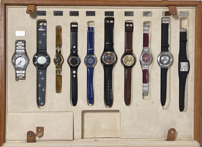 Lot 149 - JAMES BOND - LIMITED EDITION 40TH ANNIVERSARY 2002 SWATCH WATCH SET.