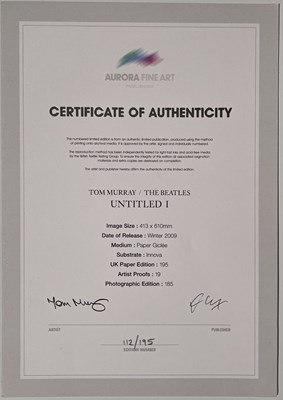 Lot 358 - TOM MURRAY SIGNED BEATLES PRINT & CATALOGUE