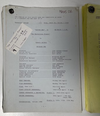 Lot 204 - DOCTOR WHO INTEREST - MYSTERIOUS PLANET SCRIPTS - 1986.