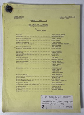 Lot 204 - DOCTOR WHO INTEREST - MYSTERIOUS PLANET SCRIPTS - 1986.