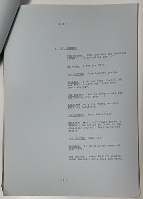 Lot 204 - DOCTOR WHO INTEREST - MYSTERIOUS PLANET SCRIPTS - 1986.