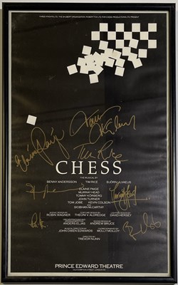 Lot 267 - ABBA  - SIGNED 'CHESS' POSTER.