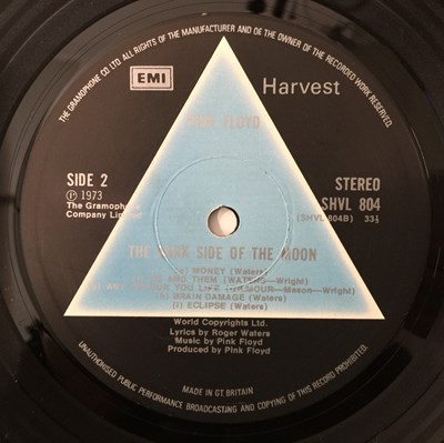 Lot 71 - PINK FLOYD - THE DARK SIDE OF THE MOON LP (ORIGINAL UK 'SOLID BLUE' - SHVL 804 - SUPERB COPY)