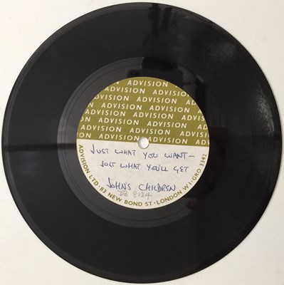 Lot 76 - JOHN'S CHILDREN - JUST WHAT YOU WANT - JUST WHAT YOU'LL GET 7" (ORIGINAL UK ADVISION ACETATE)