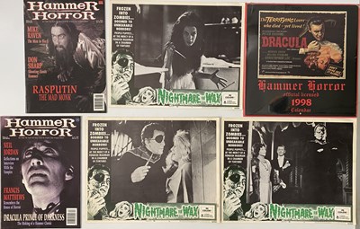 Lot 205 - HAMMER HORROR INTEREST - INC SCRIPTS / MAGAZINES / LOBBY CARDS.