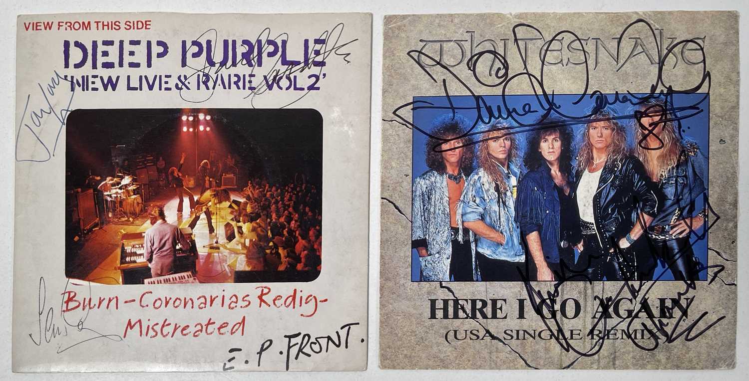 Lot 271 - DEEP PURPLE - SIGNED 7" SINGLES.