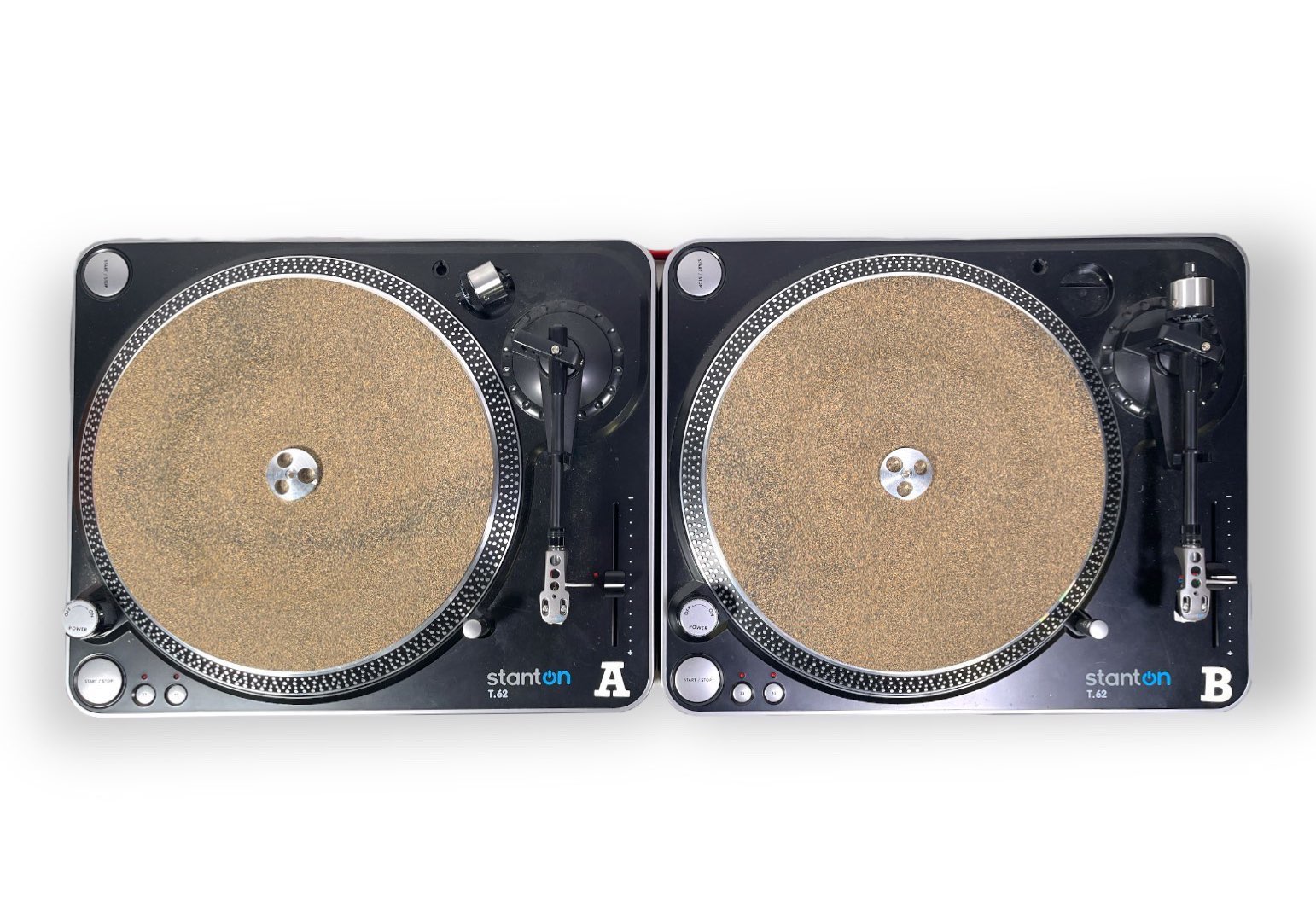 Lot 9 STANTON T.62 TURNTABLES (PAIR).