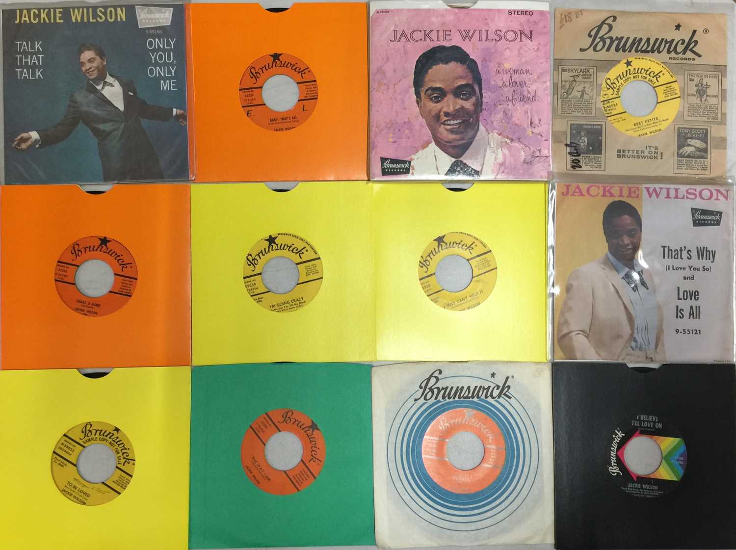 Lot 846 - JACKIE WILSON - 7" COLLECTION (US STOCK/ PROMOS)