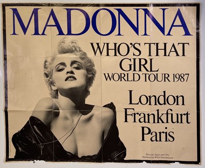 Lot 161 - MADONNA - 1987 'WHO'S THAT GIRL' TOUR POSTER.