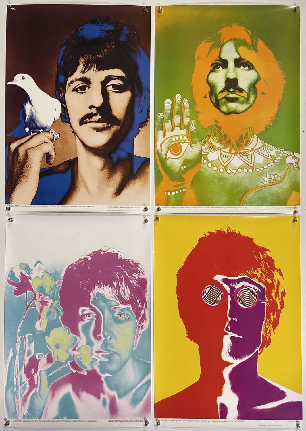 Lot 131 - THE BEATLES - A SET OF FOUR RICHARD AVEDON POSTERS.