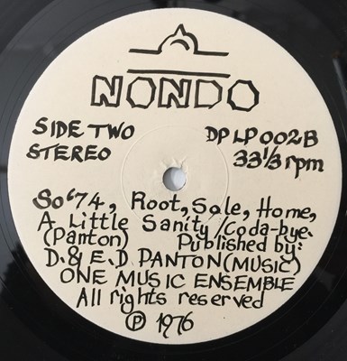 Lot 80 - DEREK BAILEY PLUS ONE MUSIC ENSEMBLE - S/T LP (ORIGINAL UK RELEASE - NONDO RECORDS DPLP 002 - FROM THE BBC ARCHIVE))