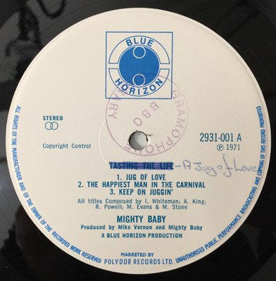 Lot 82 - MIGHTY BABY - JUG OF LOVE LP (ORIGINAL UK COPY - BLUE HORIZON 2931-001 - FROM THE BBC ARCHIVE)